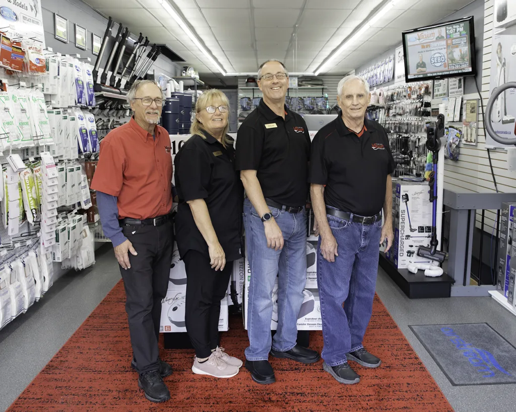 About the customer service team at Elmira Vacuum offering vacuum repairs, vacuum parts and central vac installations
